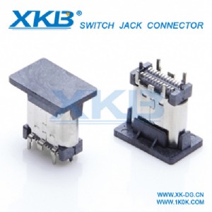 廠家直銷(xiāo)usb連接器 type-c 3.1 直立式