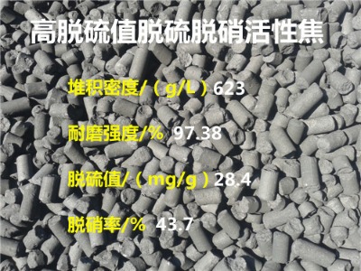 脫硫值高達28的煙氣脫硫脫硝活性焦